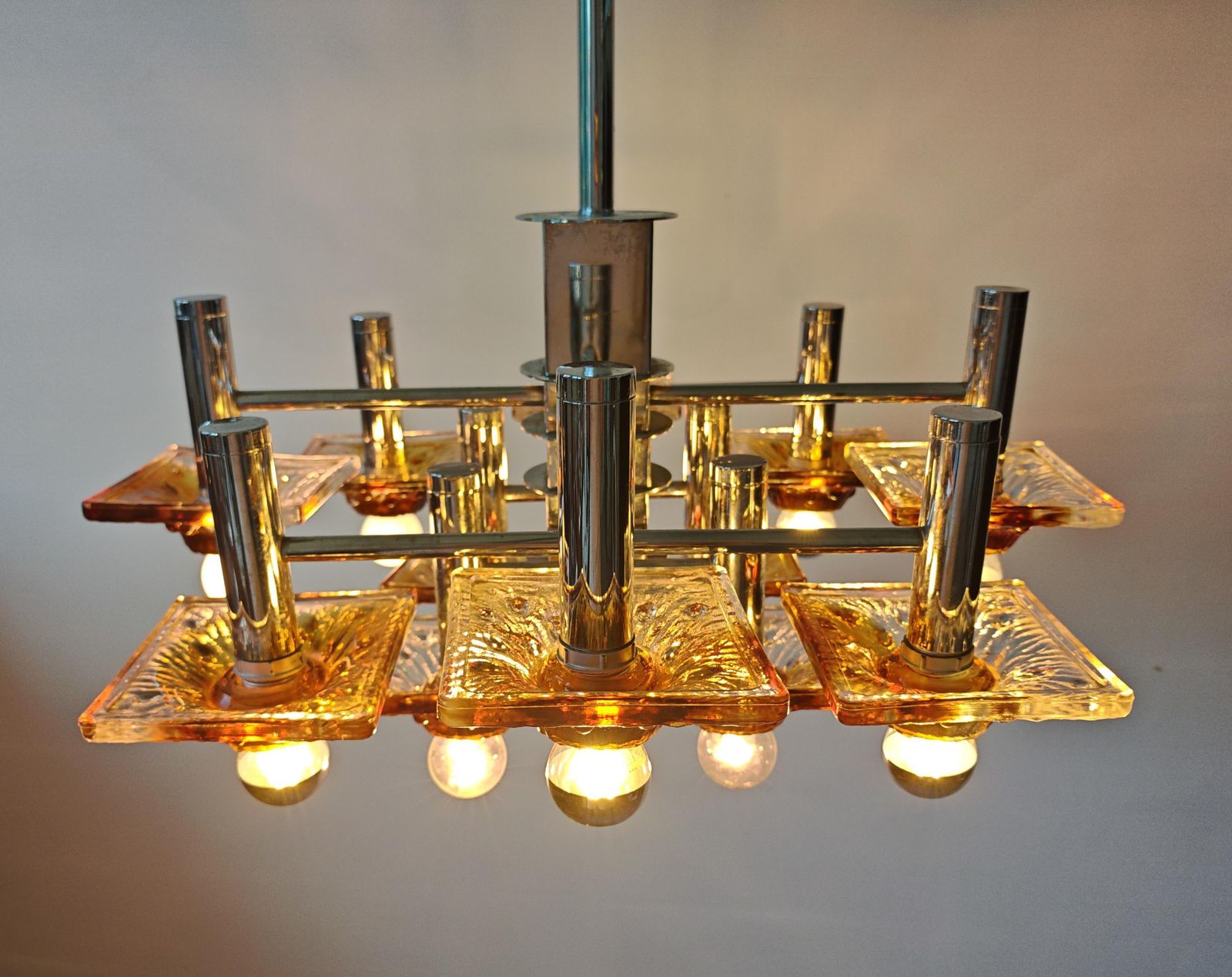 12-Lichts Kroonluchter In Getextureerd Muranoglas Van Carlo Nason Voor Av Mazzega photo buy