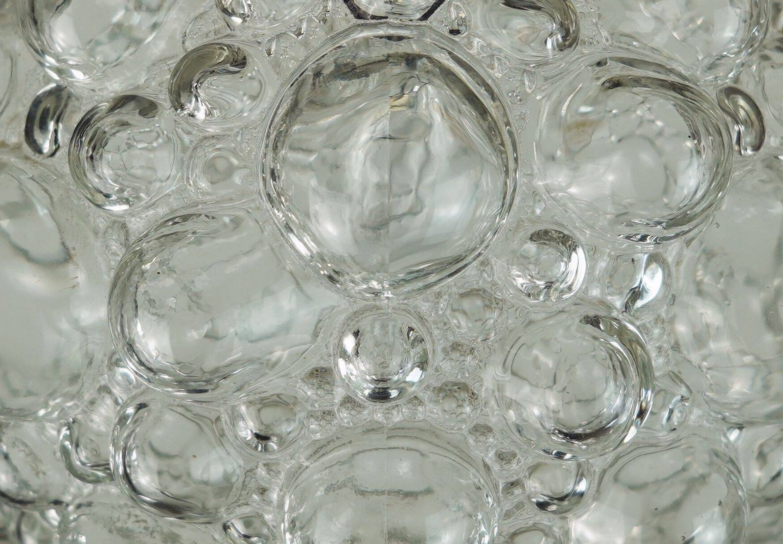 Kleine Mid-Century Bubble Hanglamp Helder Glas   2 Beschikbaar photo for sale