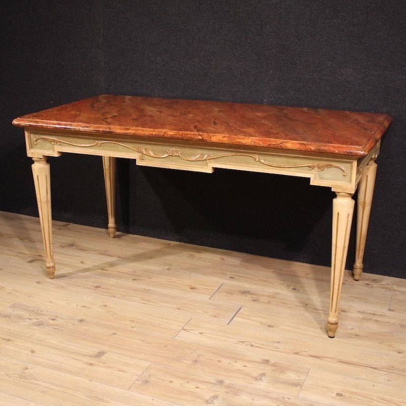 20th Century Louis XVI Style Lacquered And Painted Table photo furniture