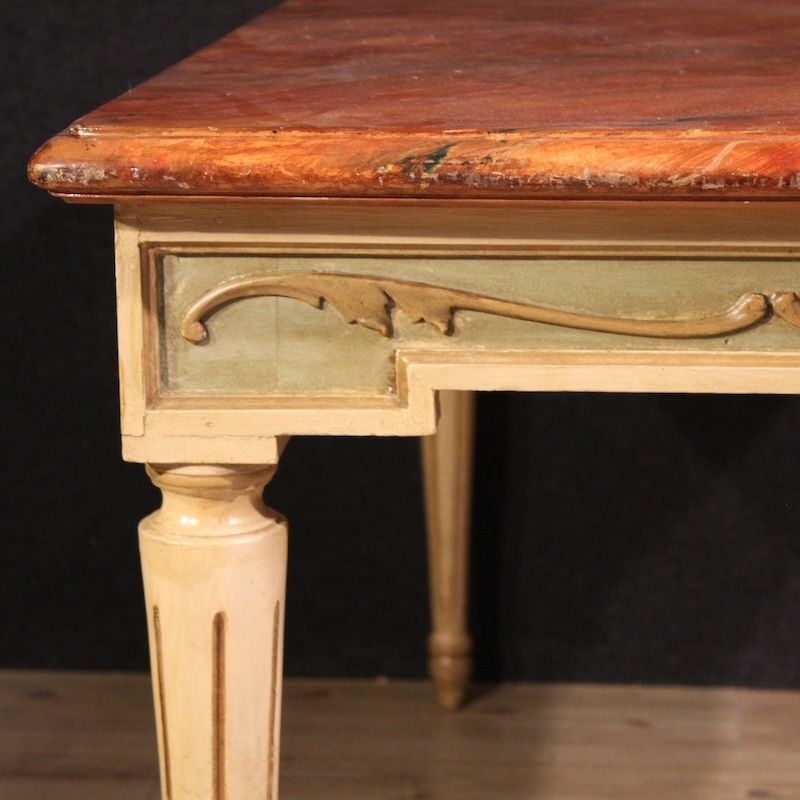 photo furniture 20th Century Louis XVI Style Lacquered And Painted Table