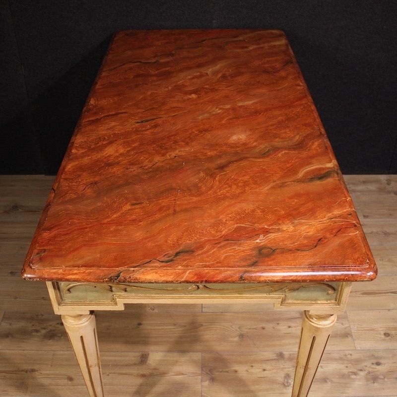 photo for sale 20th Century Louis XVI Style Lacquered And Painted Table