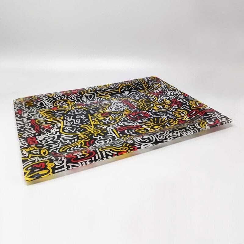 Plateau de service Pop Art années 1990, Keith Haring, par Café Des Arts. photo furniture