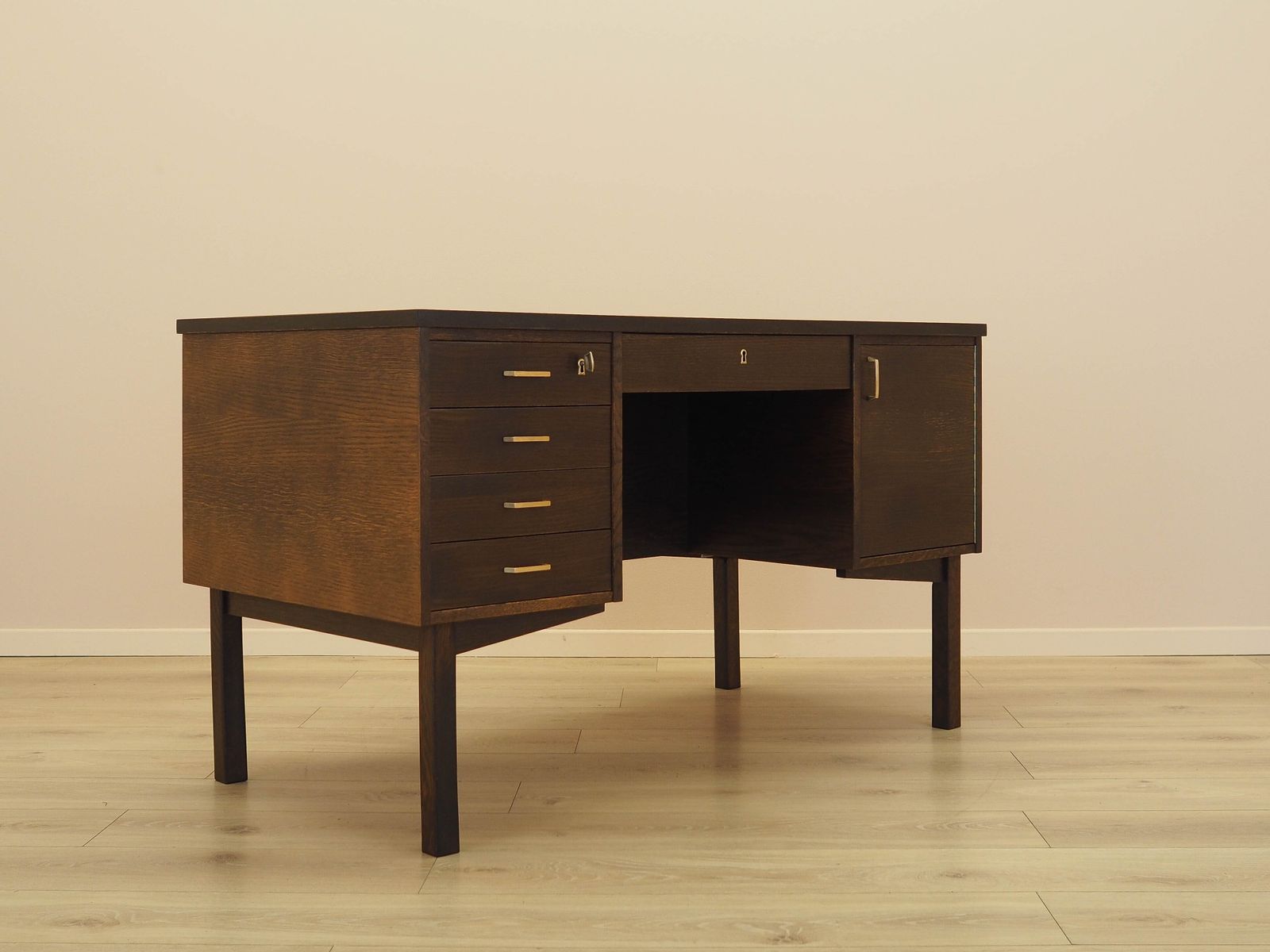 Bureau scandinave en chêne, années 1970, fabriqué au Danemark photo buy