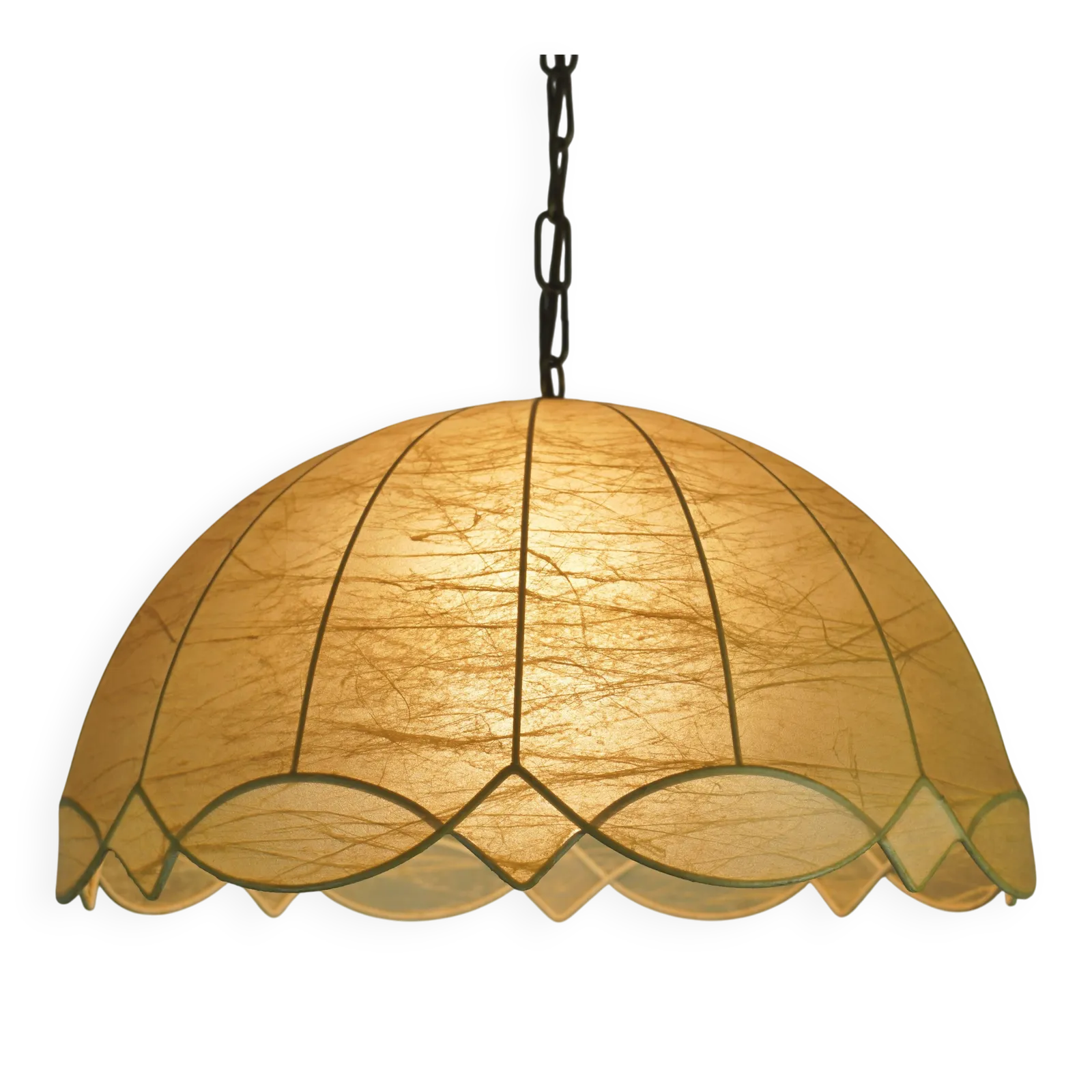 Moderne cocoonvormige hanglamp uit de mid-century periode, jaren 1970