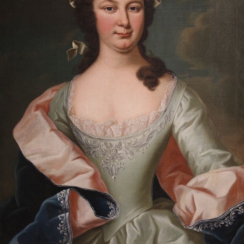 Tableau d'époque XIXe siècle, portrait d'une aristocrate photo for sale