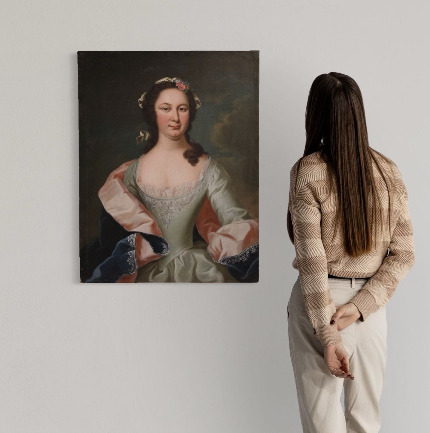 Tableau d'époque XIXe siècle, portrait d'une aristocrate photo Art