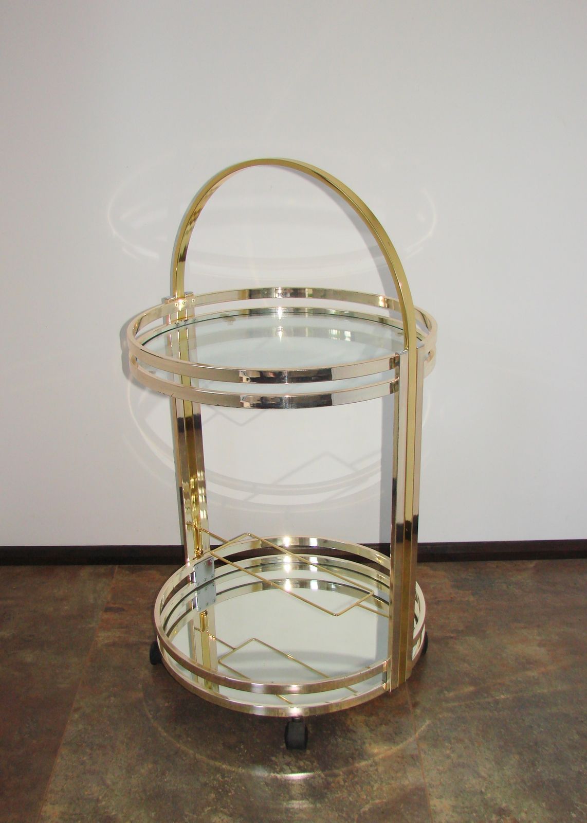 Art Deco rijdend drankentrolley op wielen, jaren 1970 photo for sale