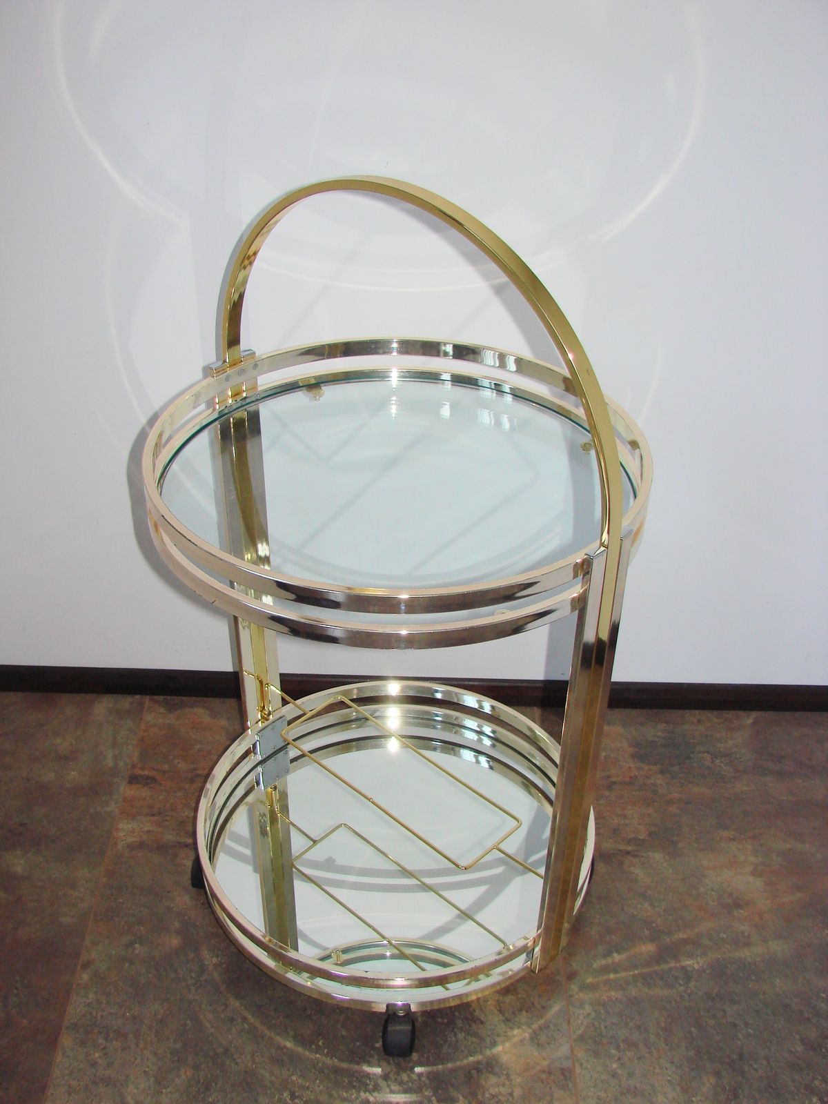 Art Deco rijdend drankentrolley op wielen, jaren 1970 photo 339.0