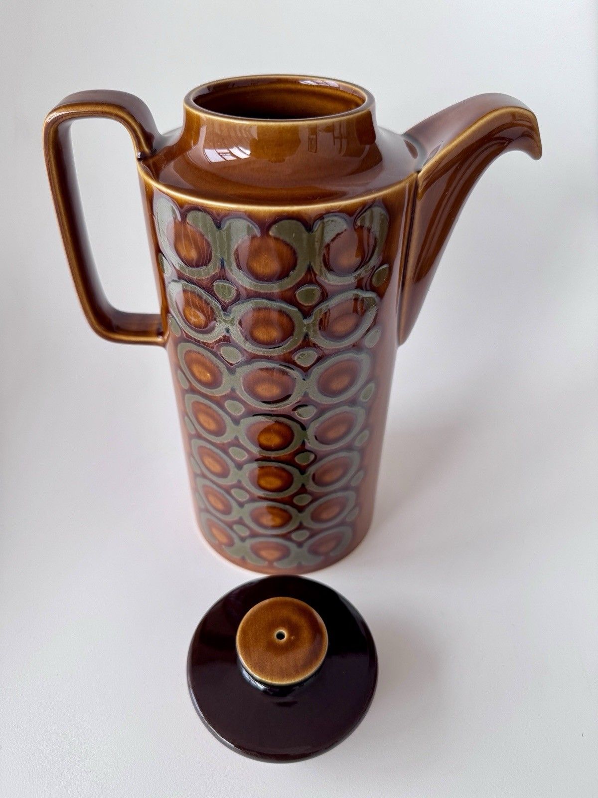 Home Decor 1970’s John Clappison Hornsea Brontë Coffee Pot, Tea Storage Jar & Salt Shaker photo