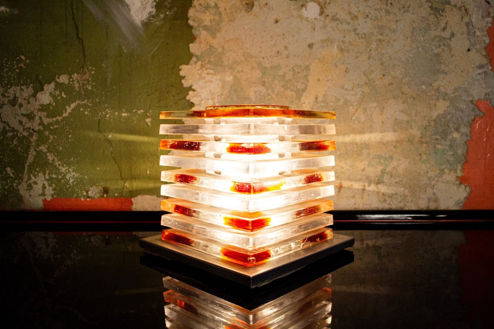 Murano glazen tafellamp van Albano Poli voor Poliarte, jaren 1970 photo furniture
