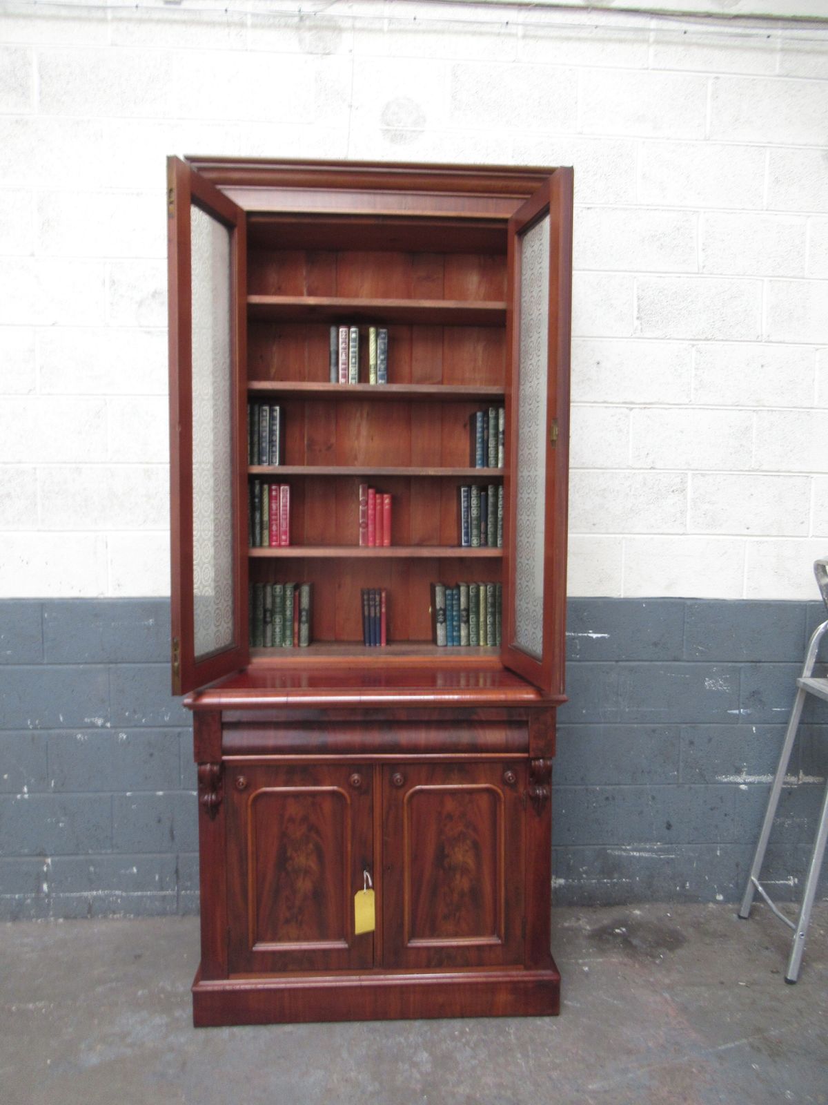 Tall Victorian    1870s  Mahogany Bookcase photo for sale