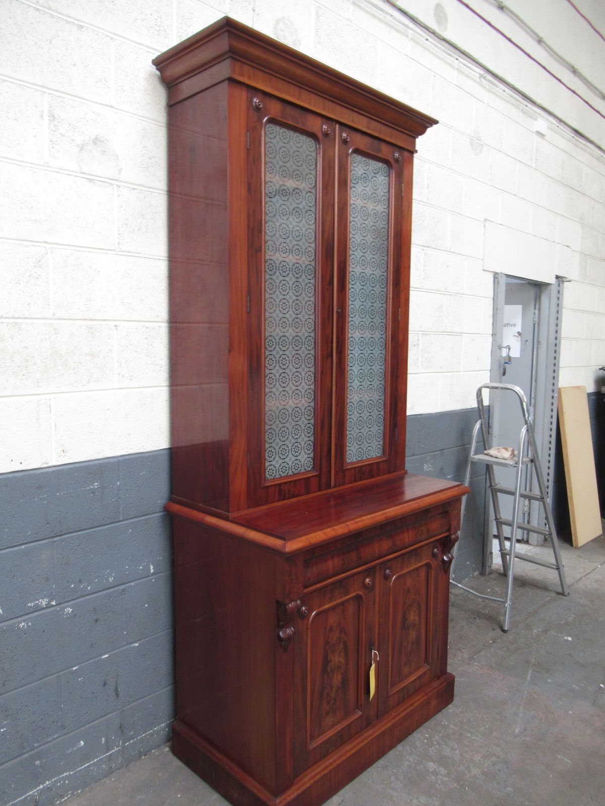 Tall Victorian    1870s  Mahogany Bookcase photo 750.0
