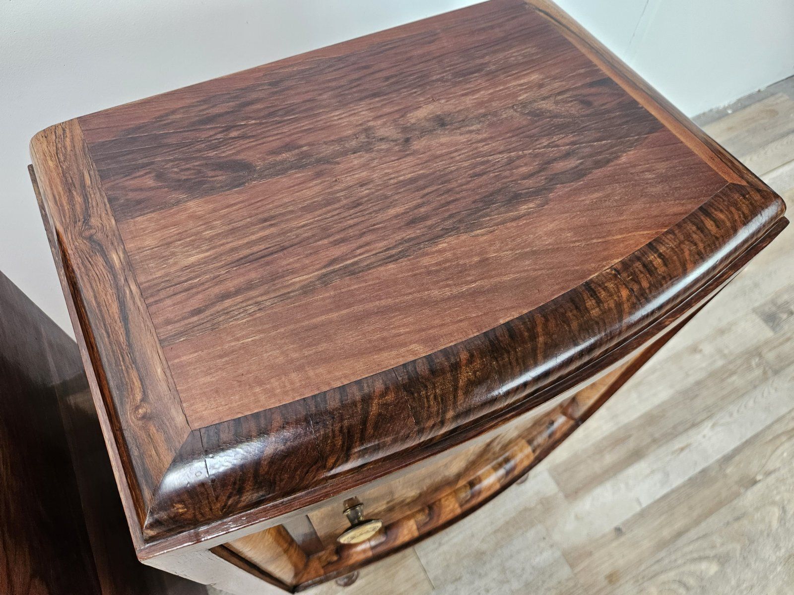 Tuscan Art Deco Bedside Tables In Walnut Burl, 1940, Set Of 2 photo buy