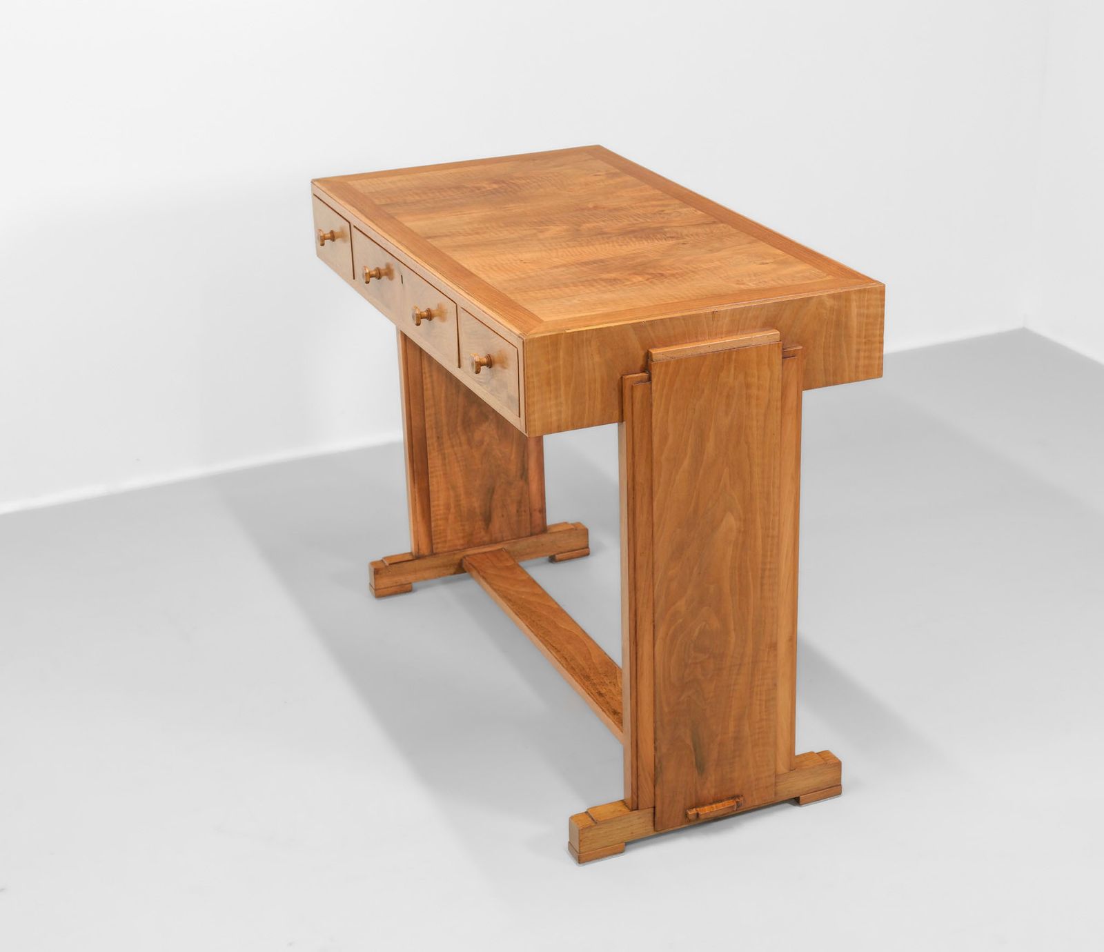 Art Deco Heals Of London Compact Walnut Desk 1930s