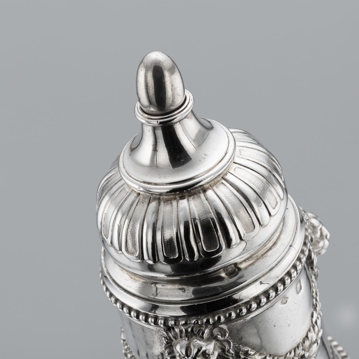 photo for sale Antique 19thc French Solid Silver Salt And Pepper Mills, Odiot, Paris C.1880