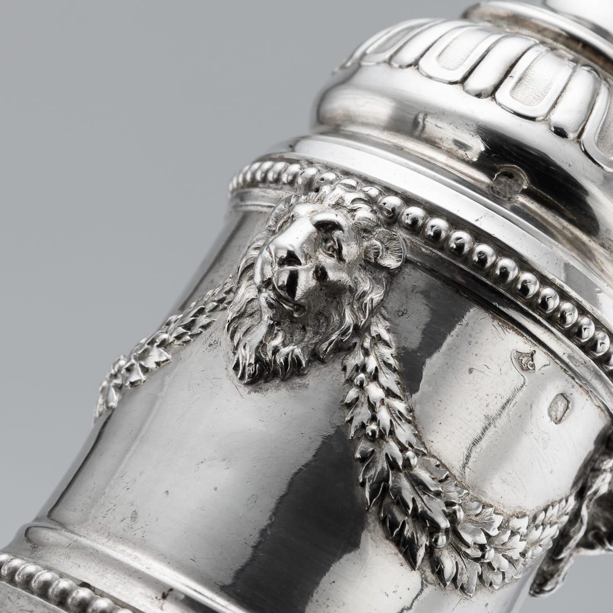 4789.0 Antique 19thc French Solid Silver Salt And Pepper Mills, Odiot, Paris C.1880 photo
