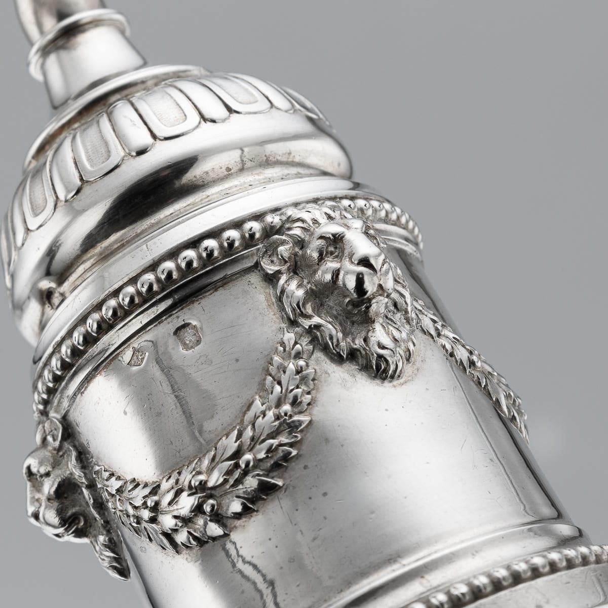 photo vinterior Antique 19thc French Solid Silver Salt And Pepper Mills, Odiot, Paris C.1880
