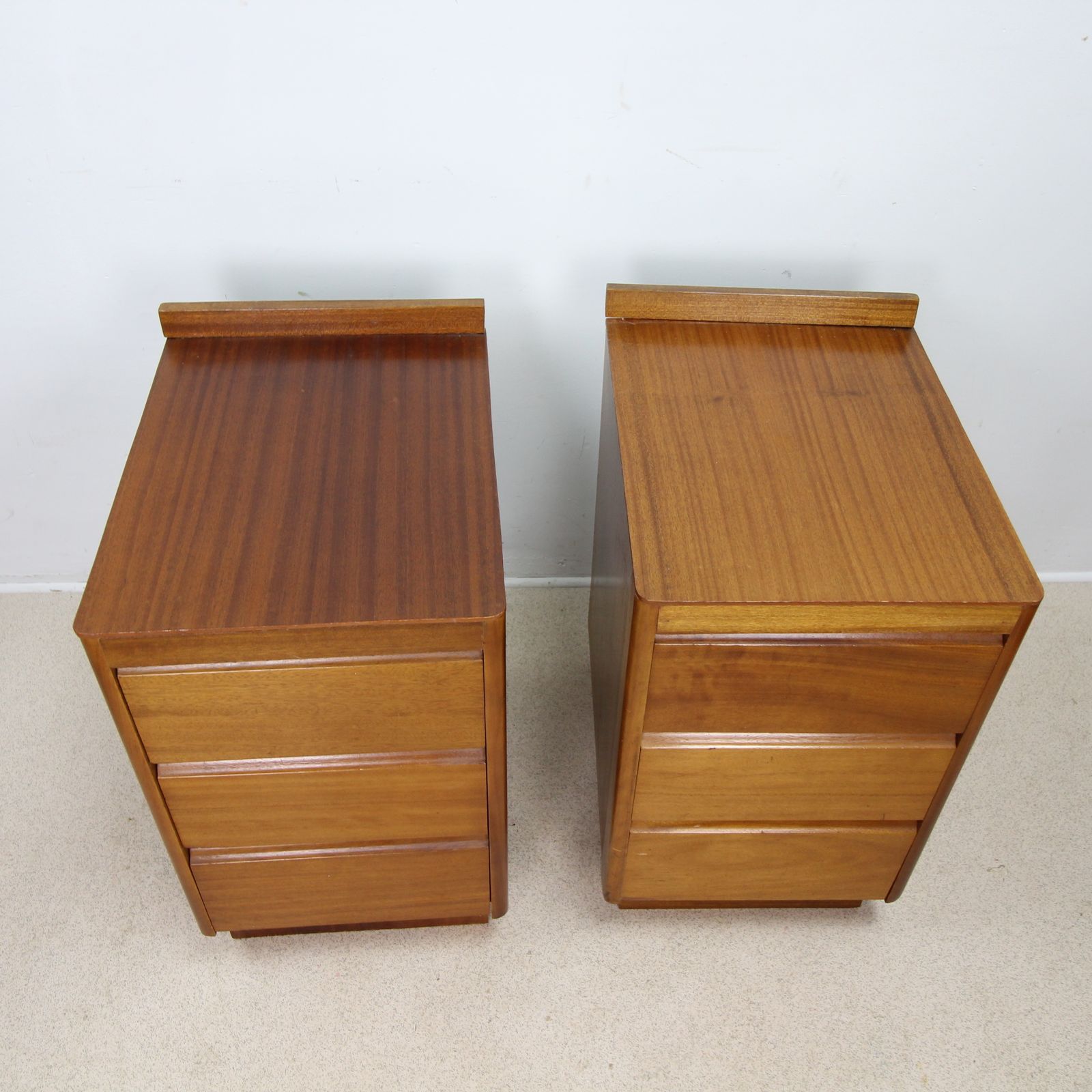 Pair Of Mid Century Teak Bedside Cabinets photo for sale