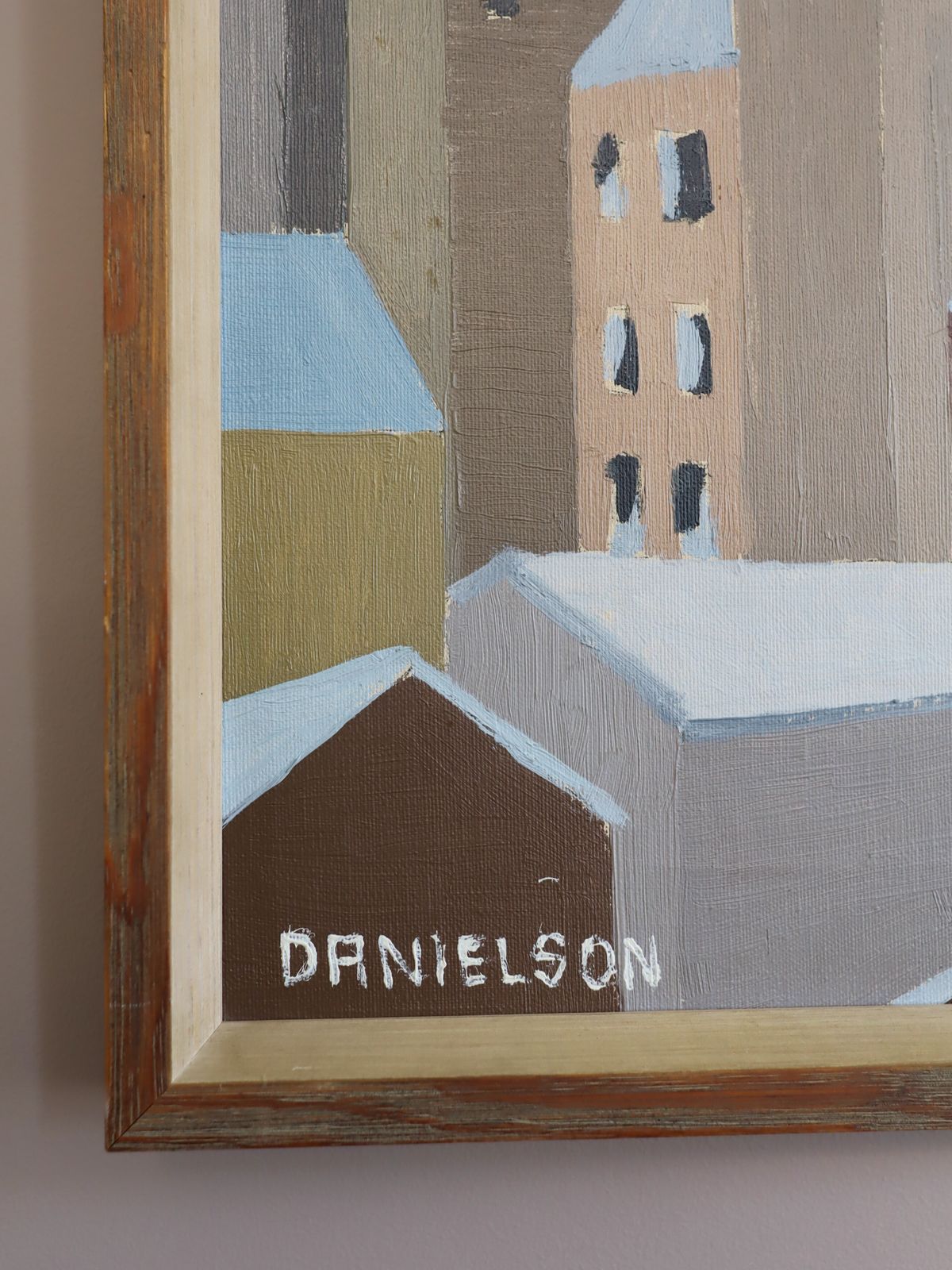 Winter Rooftops , Oil Painting photo 512.0