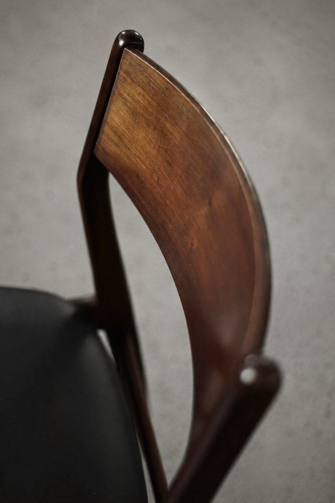 Mid-Century Scandinavian Modern eetkamerstoelen in beuk en palissander, jaren 1960, set van 4 photo furniture