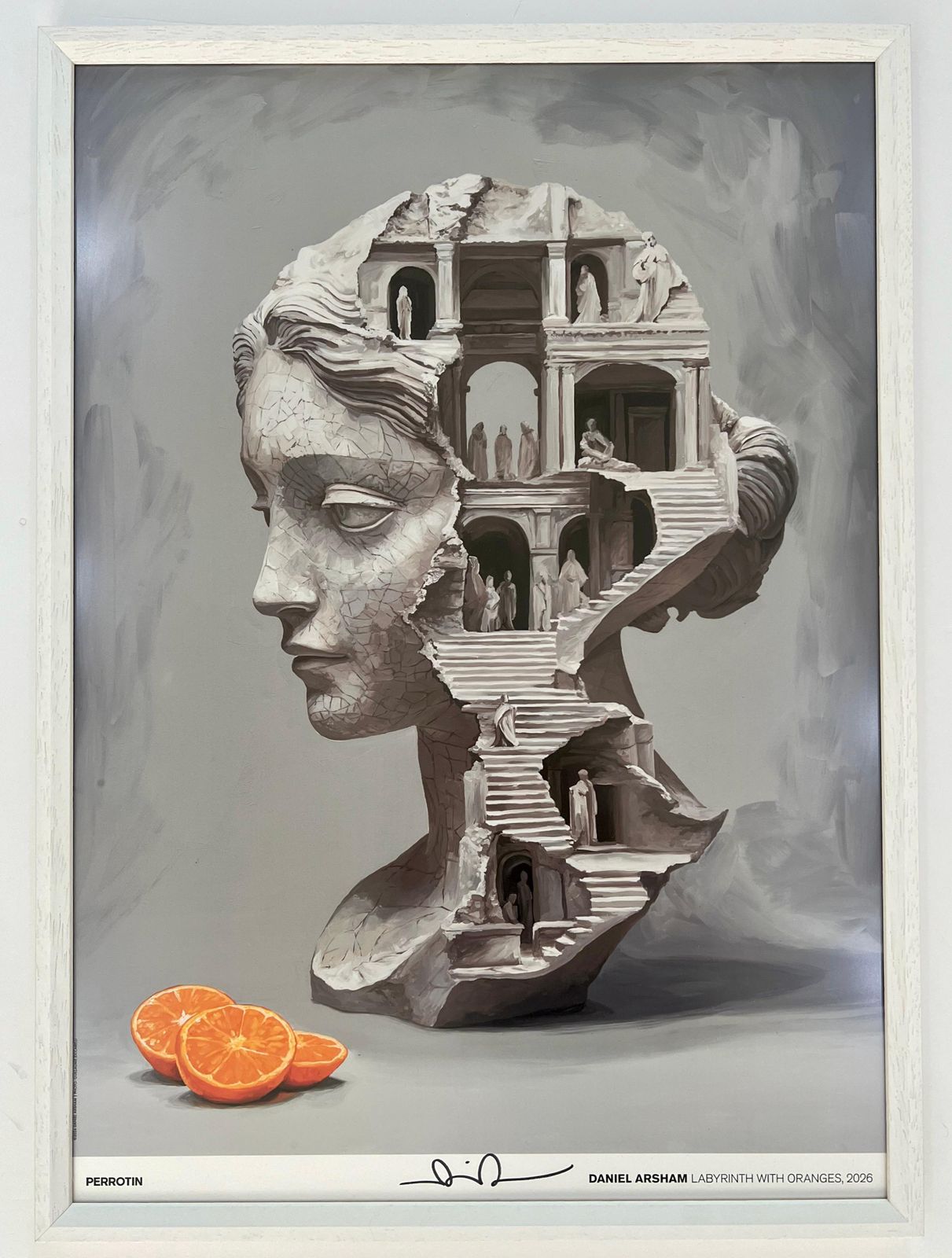 Labyrinth With Oranges, print, met handtekening, 73 x 53 cm ingelijst