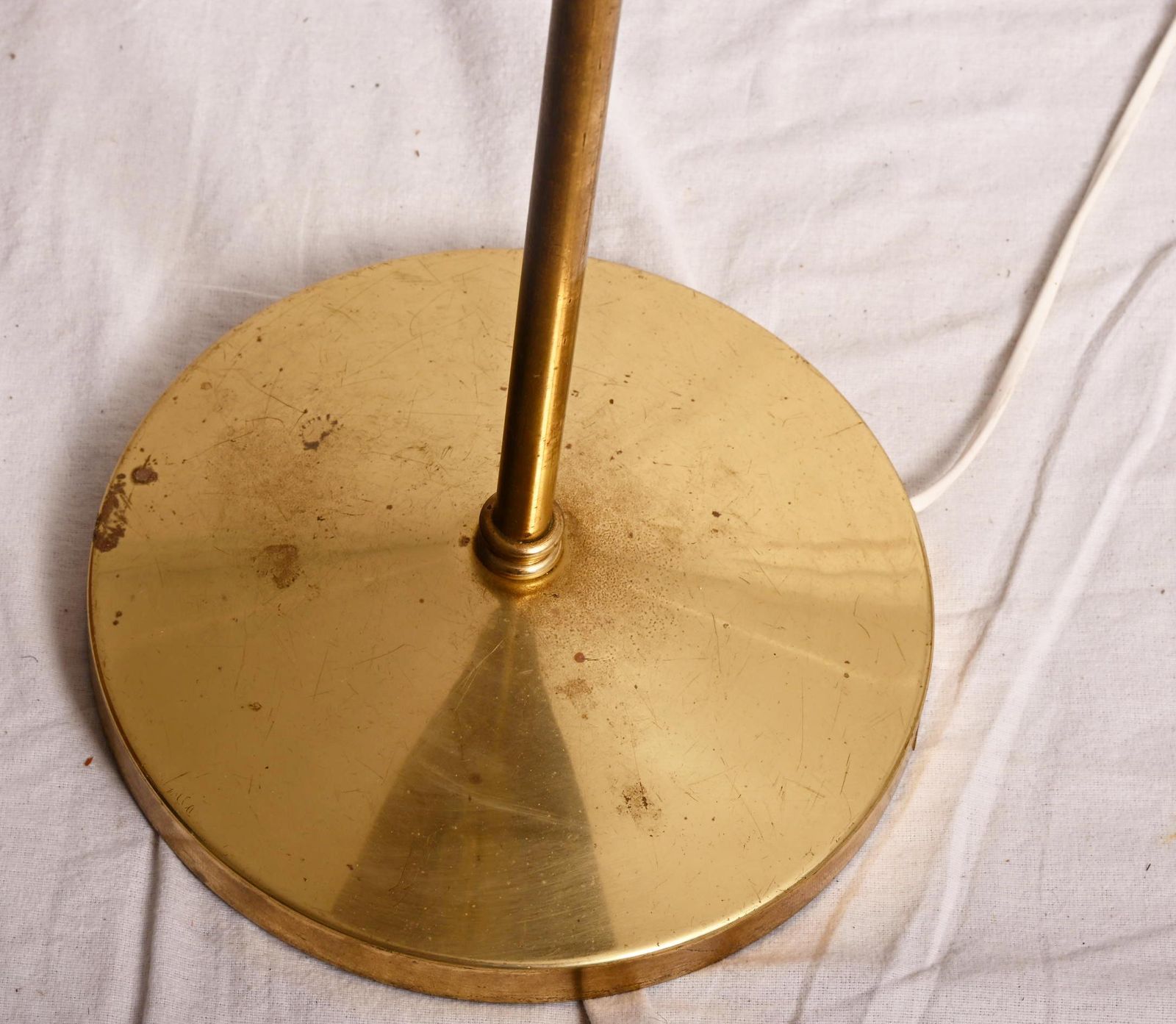 Hans Agne Jakobsson G 52/M, Vloerlamp met Leren Kap photo vintage