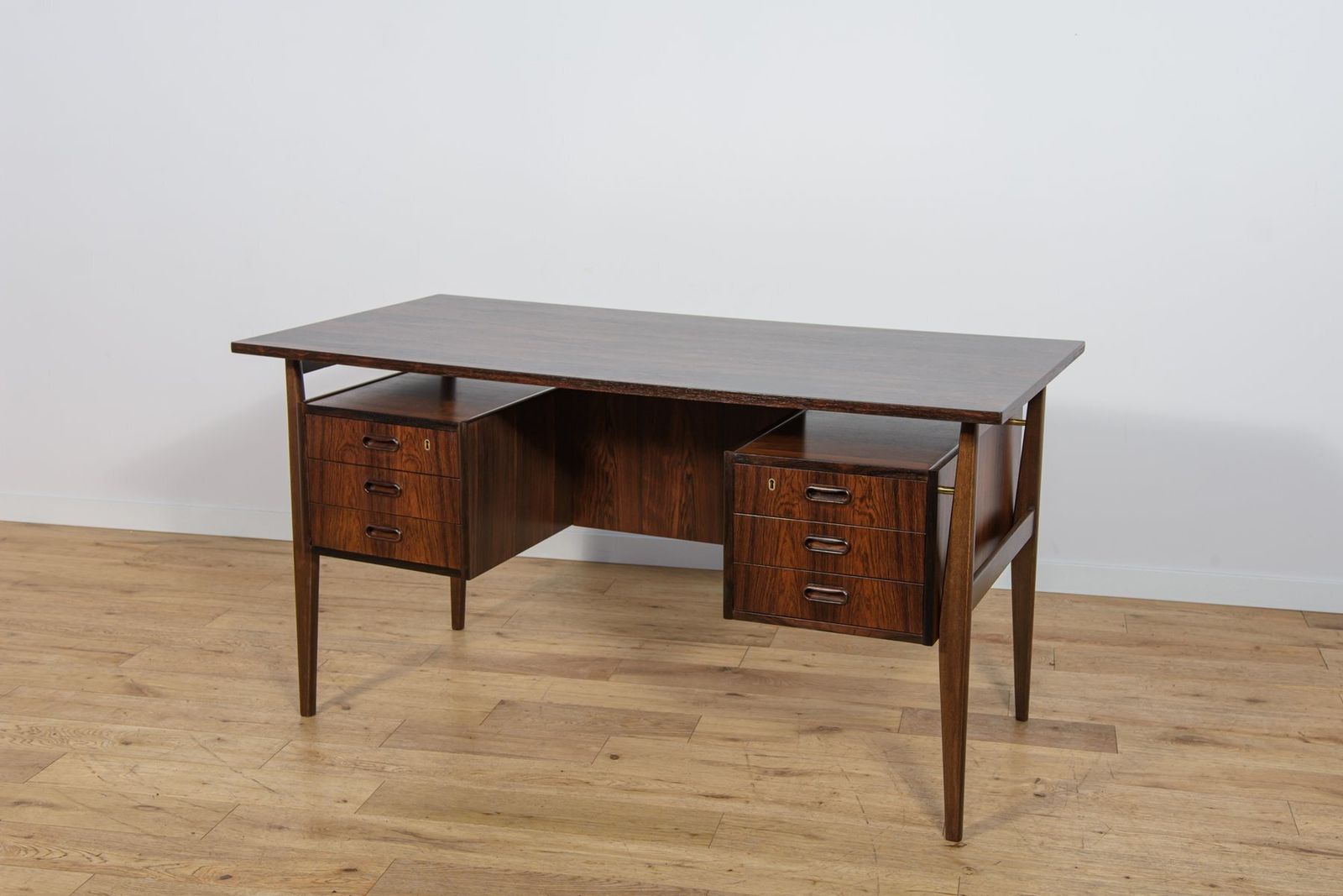 Mid Century Rosewood Desk By Gunnar Nielsen Tibergaard For Tibergaard, Denmark, 1960s