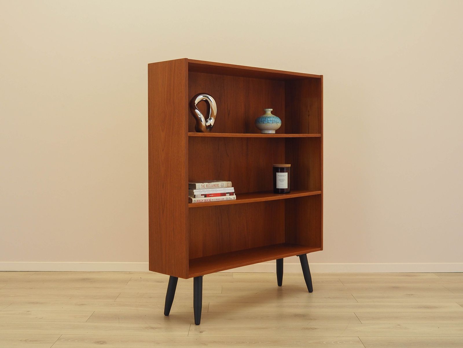 Teakhouten boekenkast, Deens design, jaren 1970, geproduceerd door Clausen & Søn photo 739.0