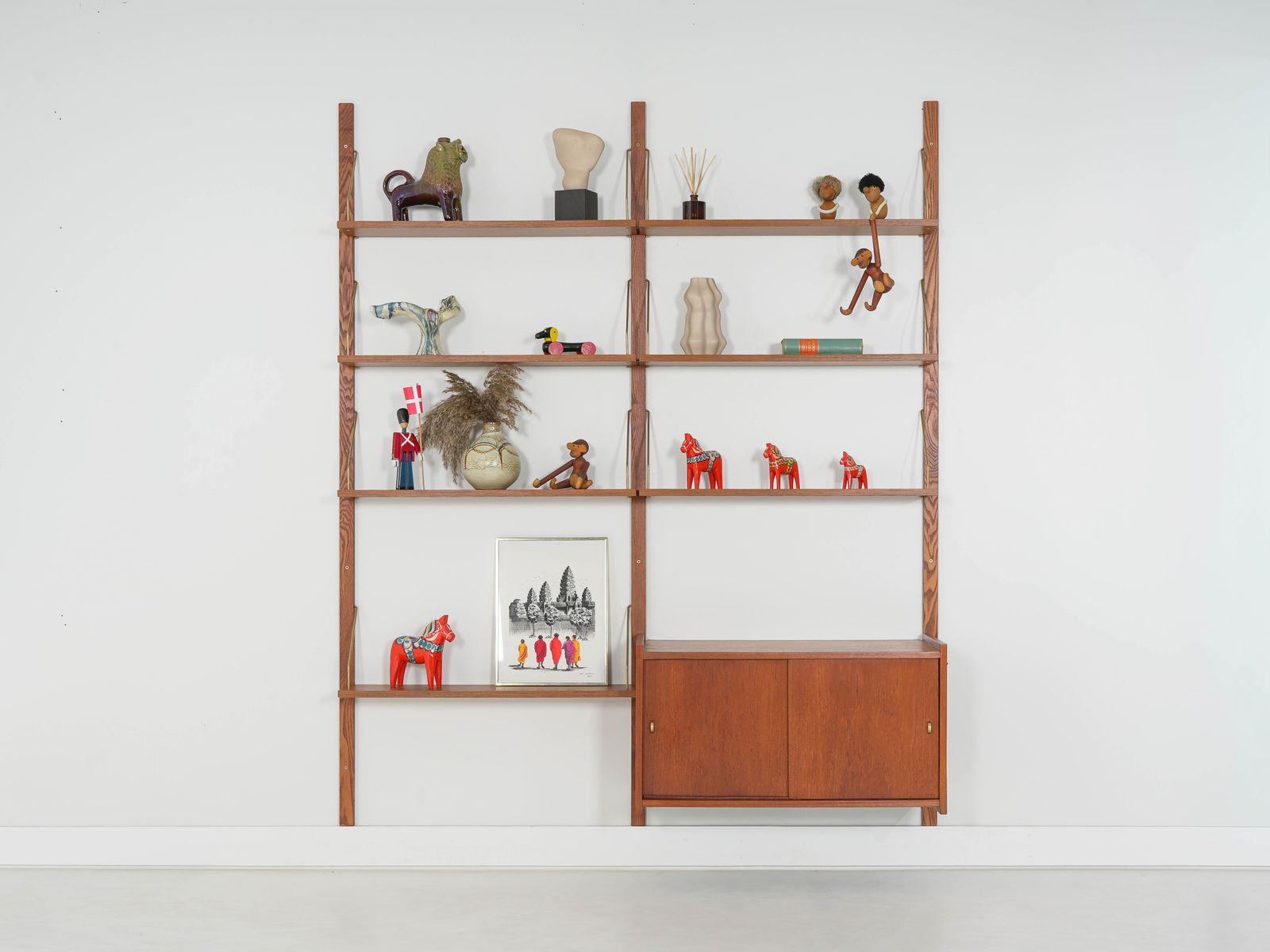 Teakhouten modulaire kast, Deens design, jaren 1960, gemaakt in Denemarken photo furniture