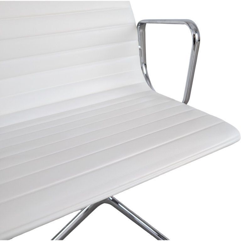 Vitra Charles & Ray Eames stoel EA 108, leer, wit/crème photo buy