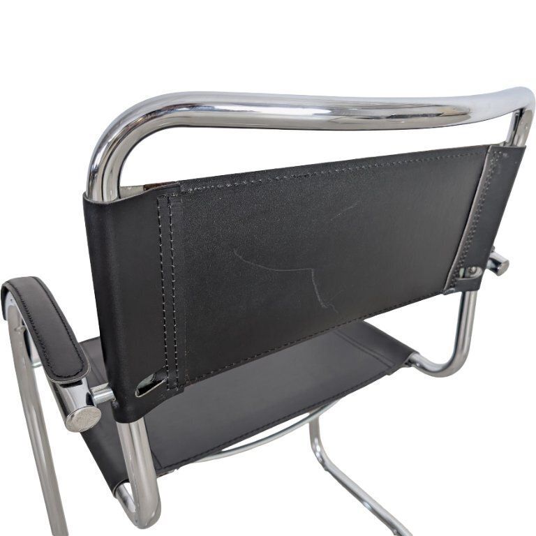 Set Of 3 Bauhaus Cantilever Chairs, Mid Century Style, Italian Black photo buy