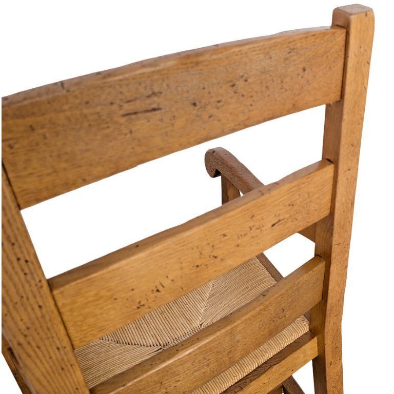 Set van 2 fauteuils, eiken, Franse landelijke stijl, vlechtwerk van riet photo buy