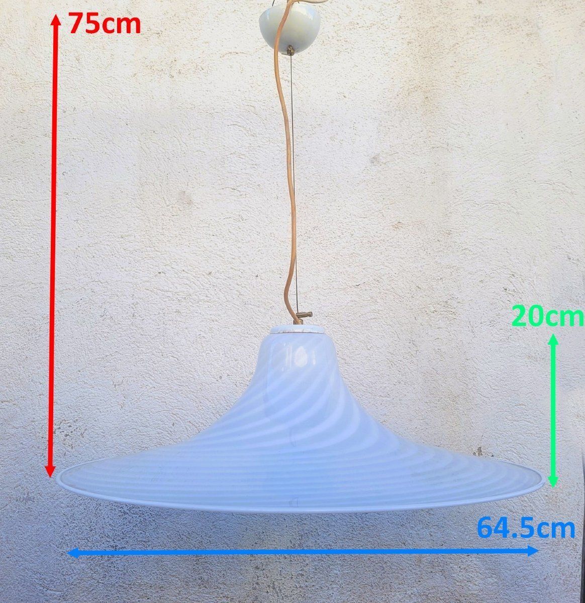Hanglamp van Murano-glas met spiraalvorm, jaren 1970 photo furniture