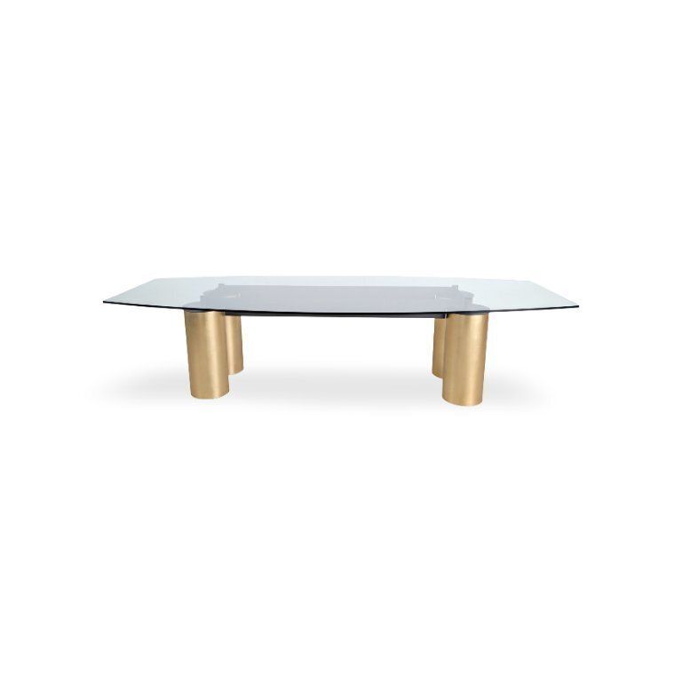 Dining Table Tavolo Serenissimo Acerbis Vignelli Associates Glass 3m