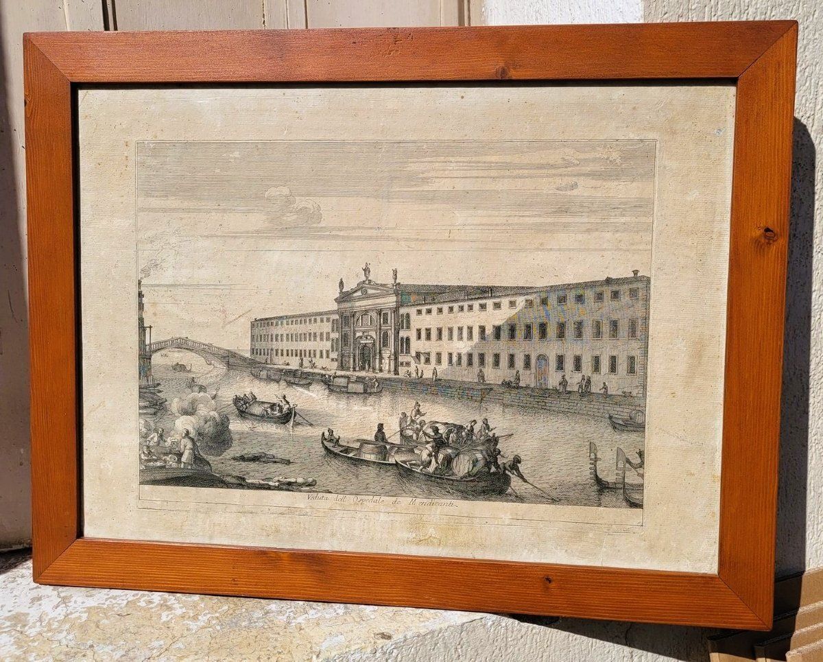 Vues de Venise, ensemble de 6 gravures encadrées, XVIIIe/XIXe siècle photo furniture