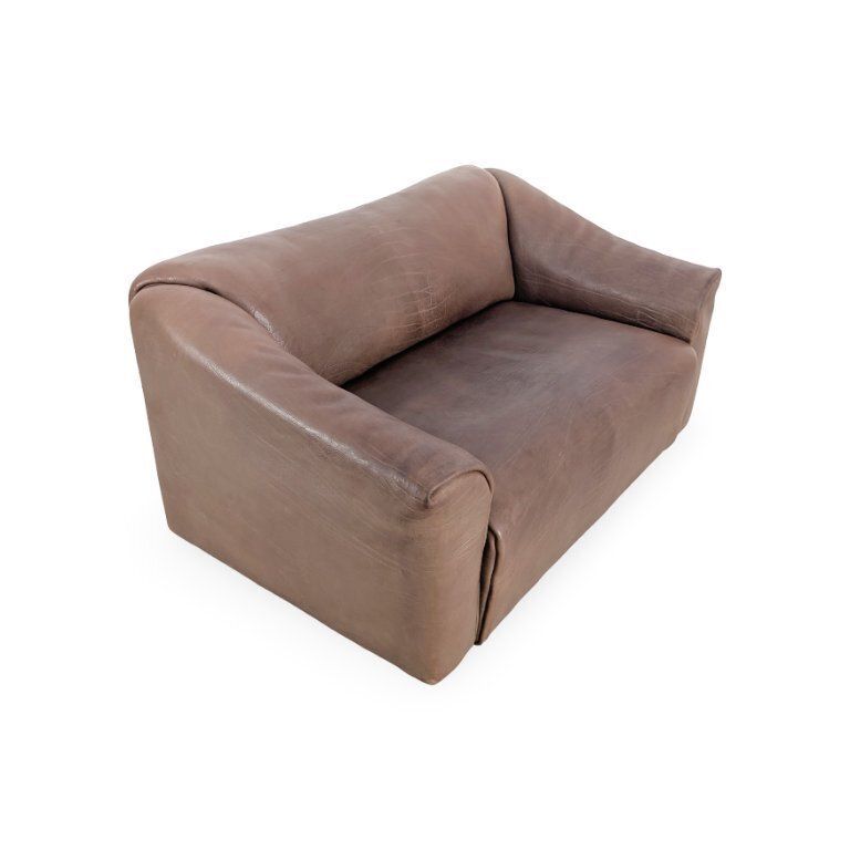 Original De Sede Ds 47 Sofa Couch Two Seater Leather Design Brown photo vinterior