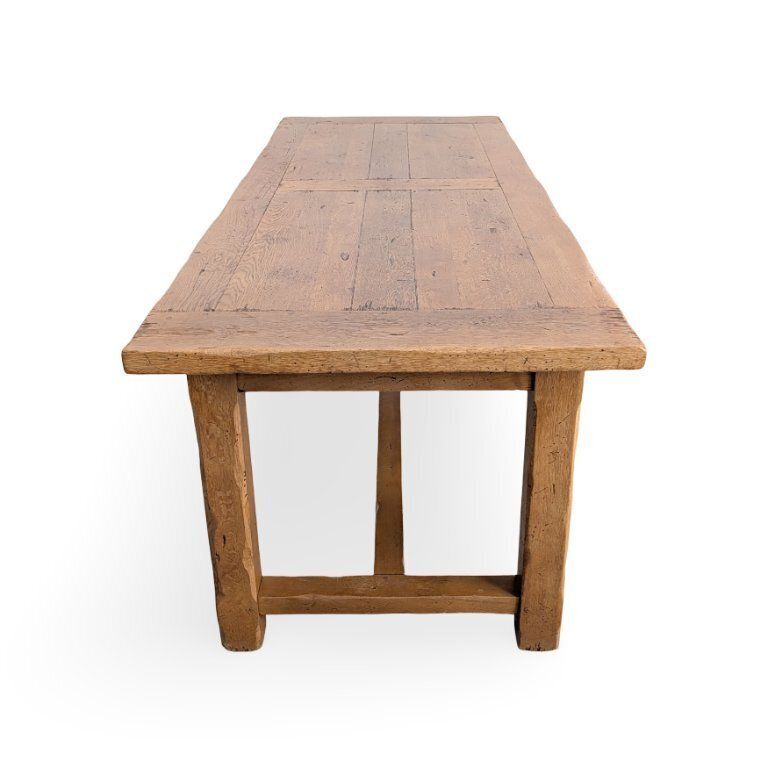 Franse eettafel 220 cm, herbergierstafel, antiek boerentafel ca. jaren 1950 photo 2670.0