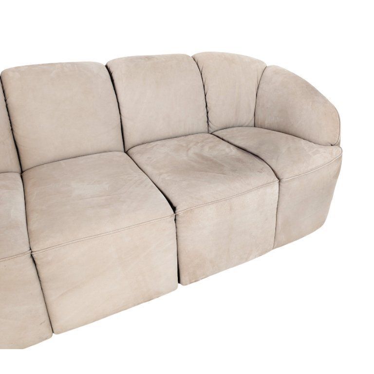 Original Walter Knoll Piccolino Corner Sofa, Suede, Vintage Couch photo for sale