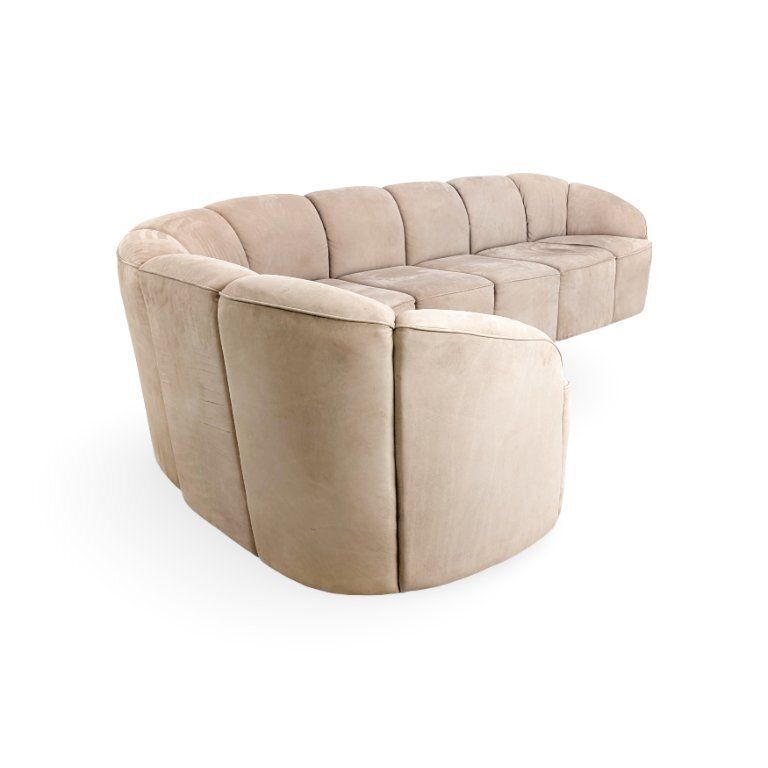 photo furniture Original Walter Knoll Piccolino Corner Sofa, Suede, Vintage Couch