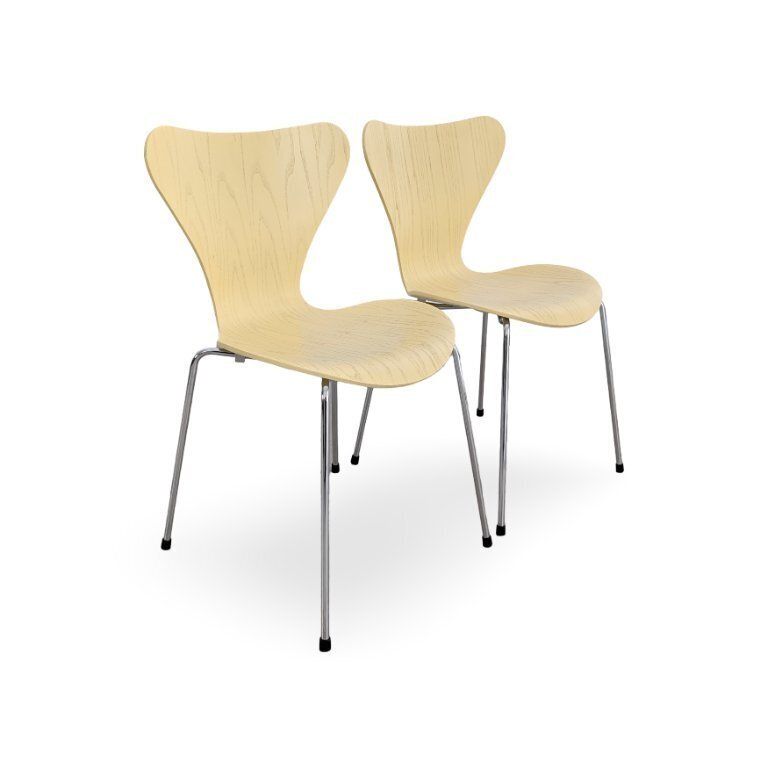 Set van 2 Fritz Hansen Series 7 stoelen – Mid-Century – Arne Jacobsen photo for sale