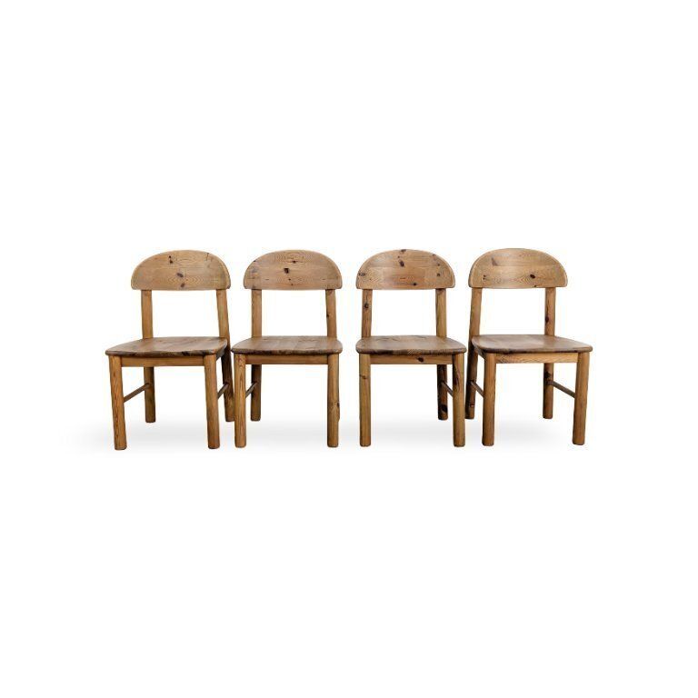 Set van 4 Rainer Daumiller stoelen, mid-century stijl, grenen, vintage