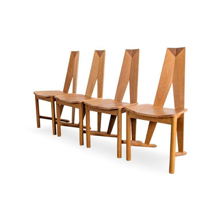 Set Of 4 Original Design Chairs Seltz Søren Nissen Ebbe Gehl Beech photo Furniture
