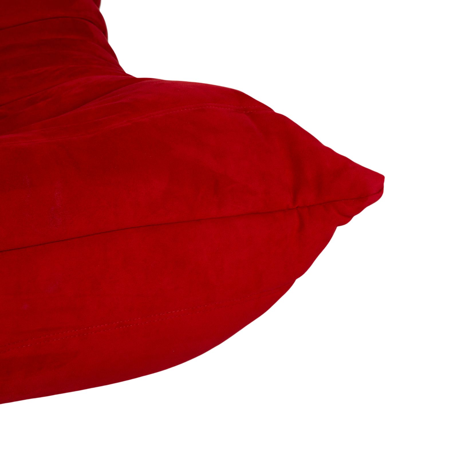 Ligne Roset Togo Fabric Three Seater Sofa In Red photo for sale
