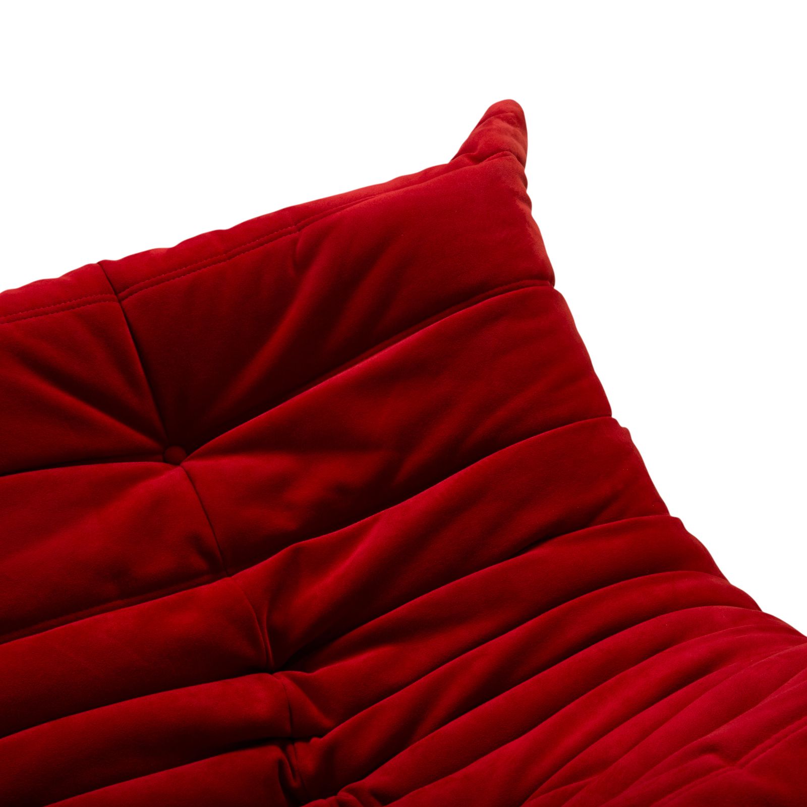 Ligne Roset Togo Fabric Three Seater Sofa In Red photo vinterior