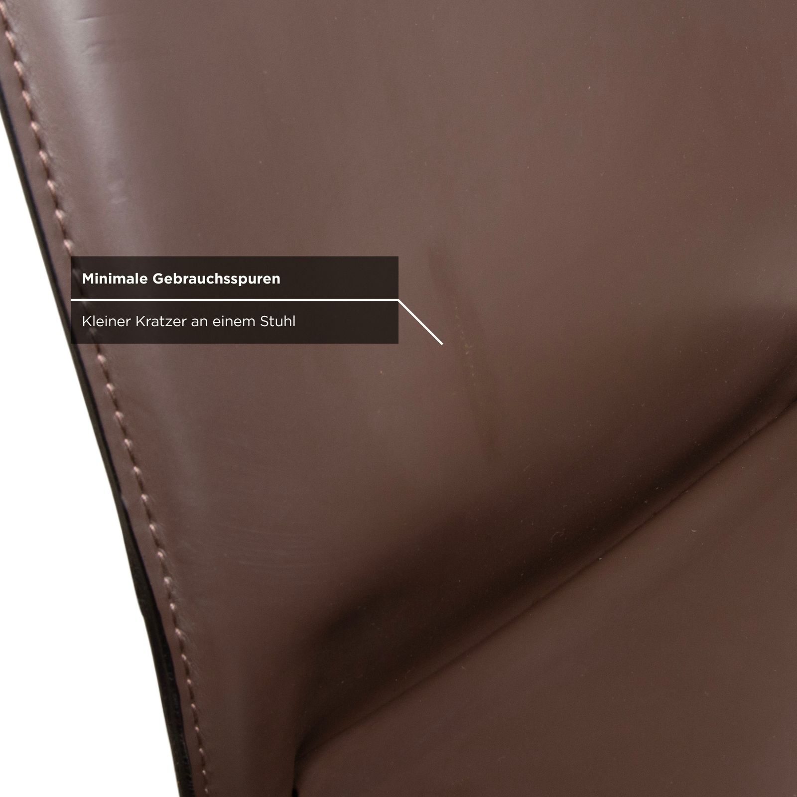Lot de 6 chaises Cassina Cab 412 en cuir, marron photo vinterior