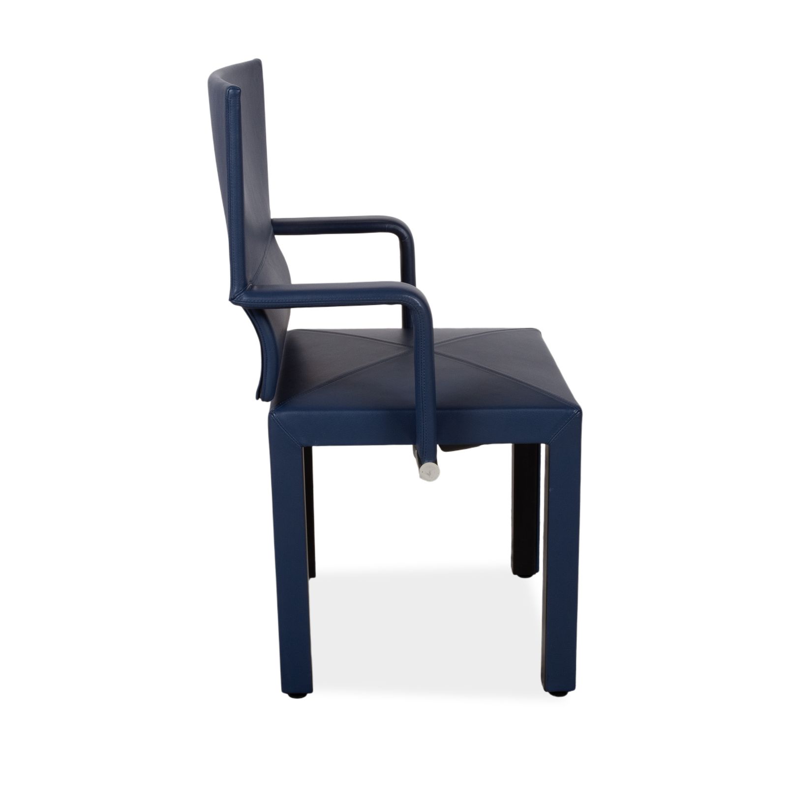 Mobilier Ensemble de 8 fauteuils B&B Italia Arcadia Arcona en cuir, bleu photo