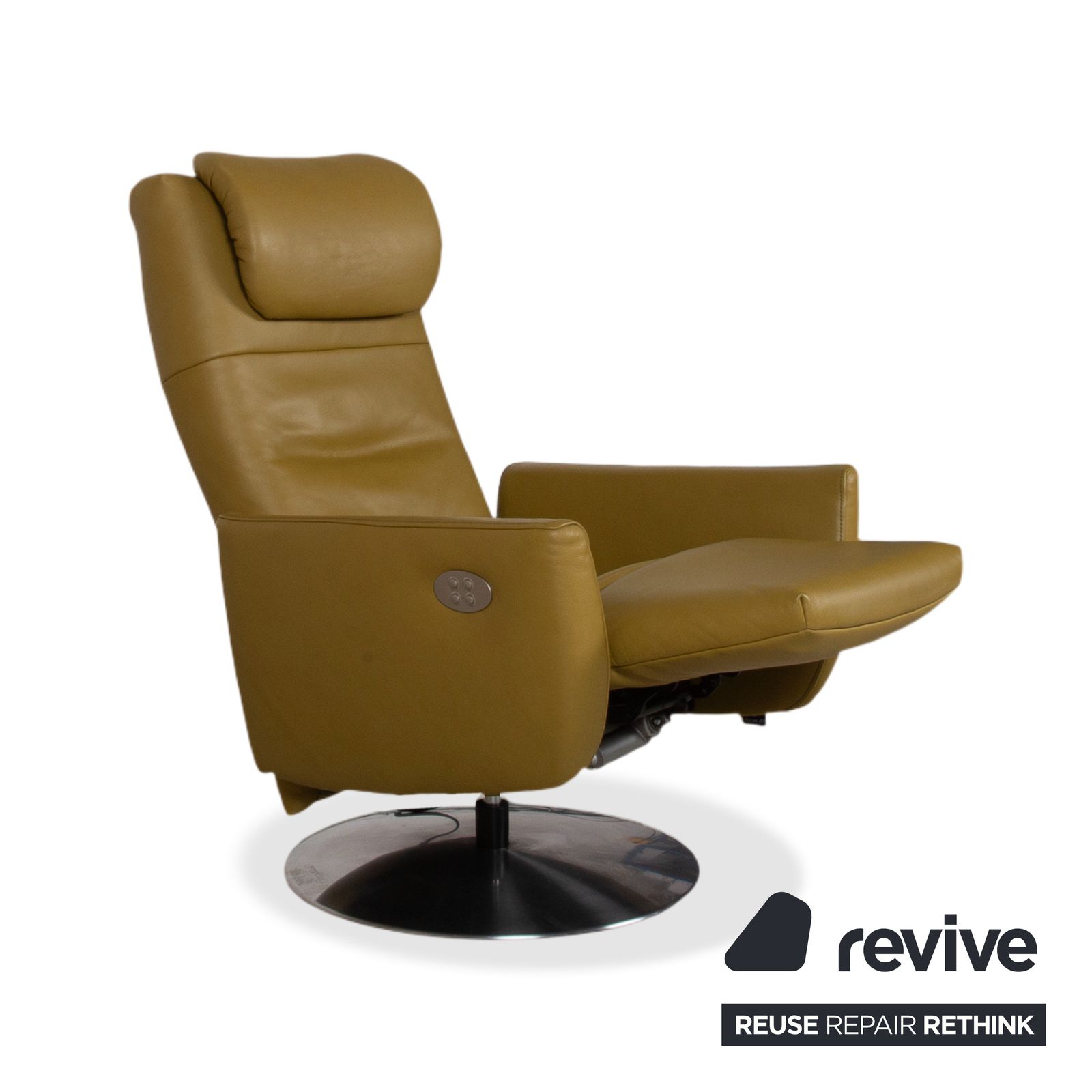 Fauteuil Koinor Seneca en cuir vert, fonction électr. photo vinterior