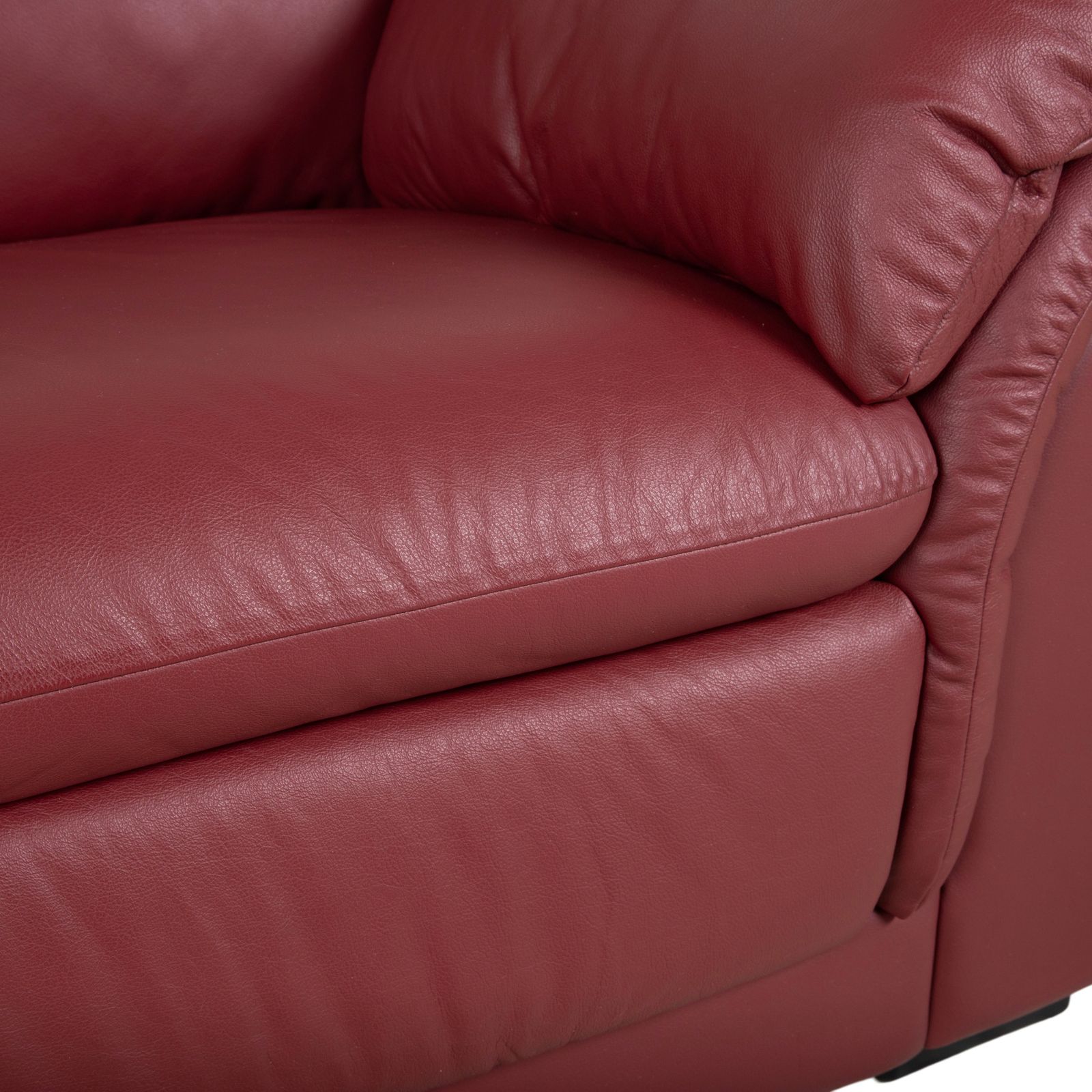 Canapé 2 places Natuzzi en cuir rouge photo 1452.0