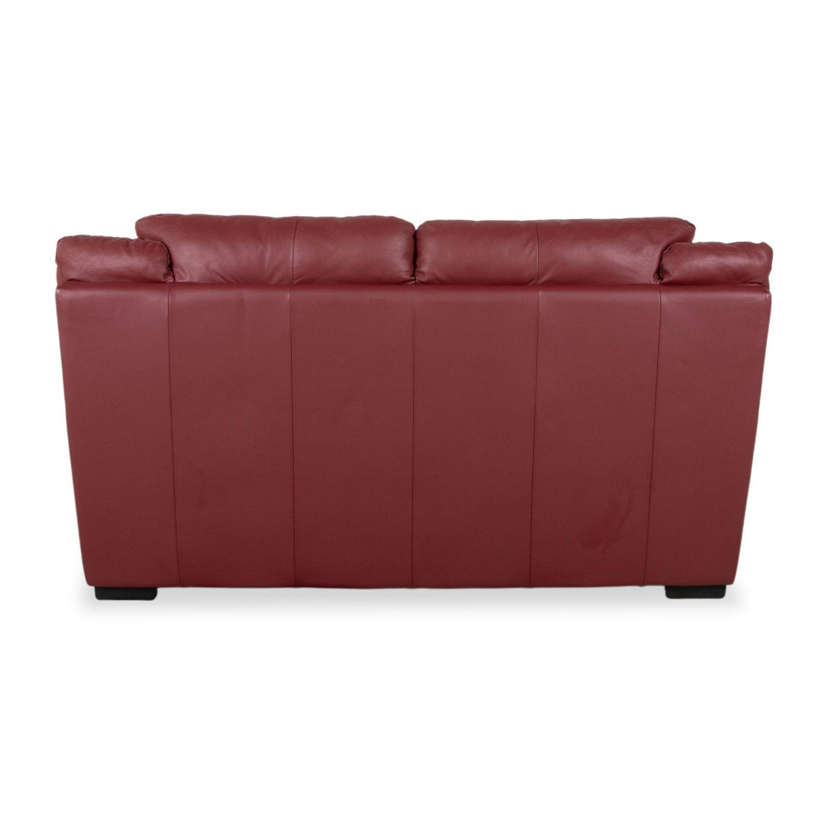 Mobilier Canapé 2 places Natuzzi en cuir rouge photo