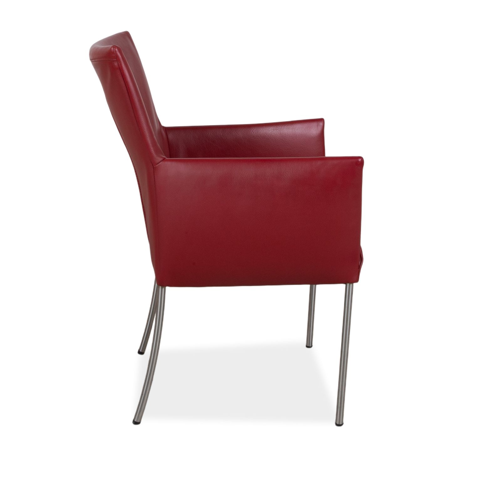 photo for sale Set van 4 Bert Plantagie Arc E leren stoelen, rood, eetkamer